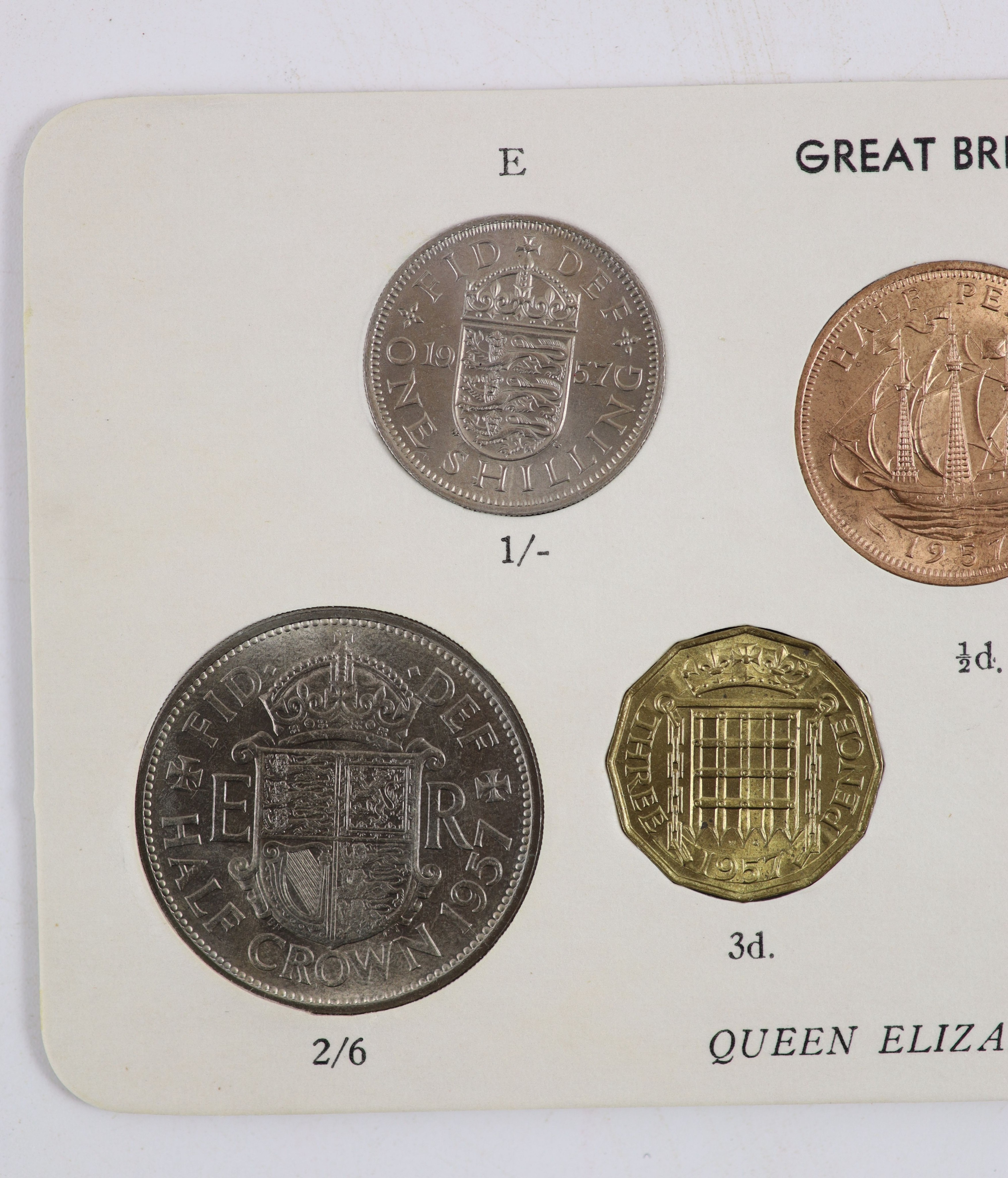 Queen Elizabeth II pre-decimal specimen coin sets for 1953 - 1967, first and second issues, all EF/UNC (15 sets), including 1954, 1957-1959 halfcrowns, florins and shillings, scarce in high grade